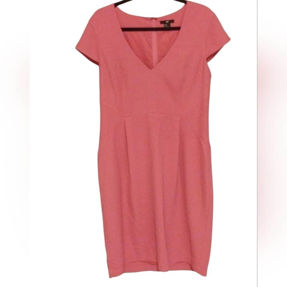 H&M Pink Short Sleeve Barbie Like Women's Dress SZ 16